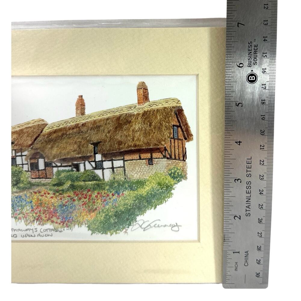 Zoe Kenway Anne Hathaway’s Cottage Stratford England Art Print 9x7 Matted - Picture 6 of 10